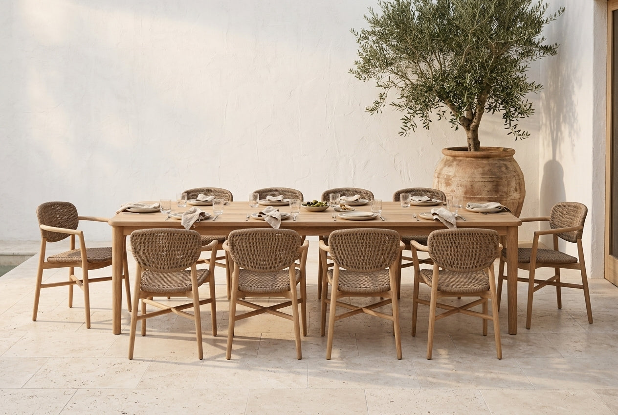 LINA Teak Dining Table — 63" / 71" / 87"