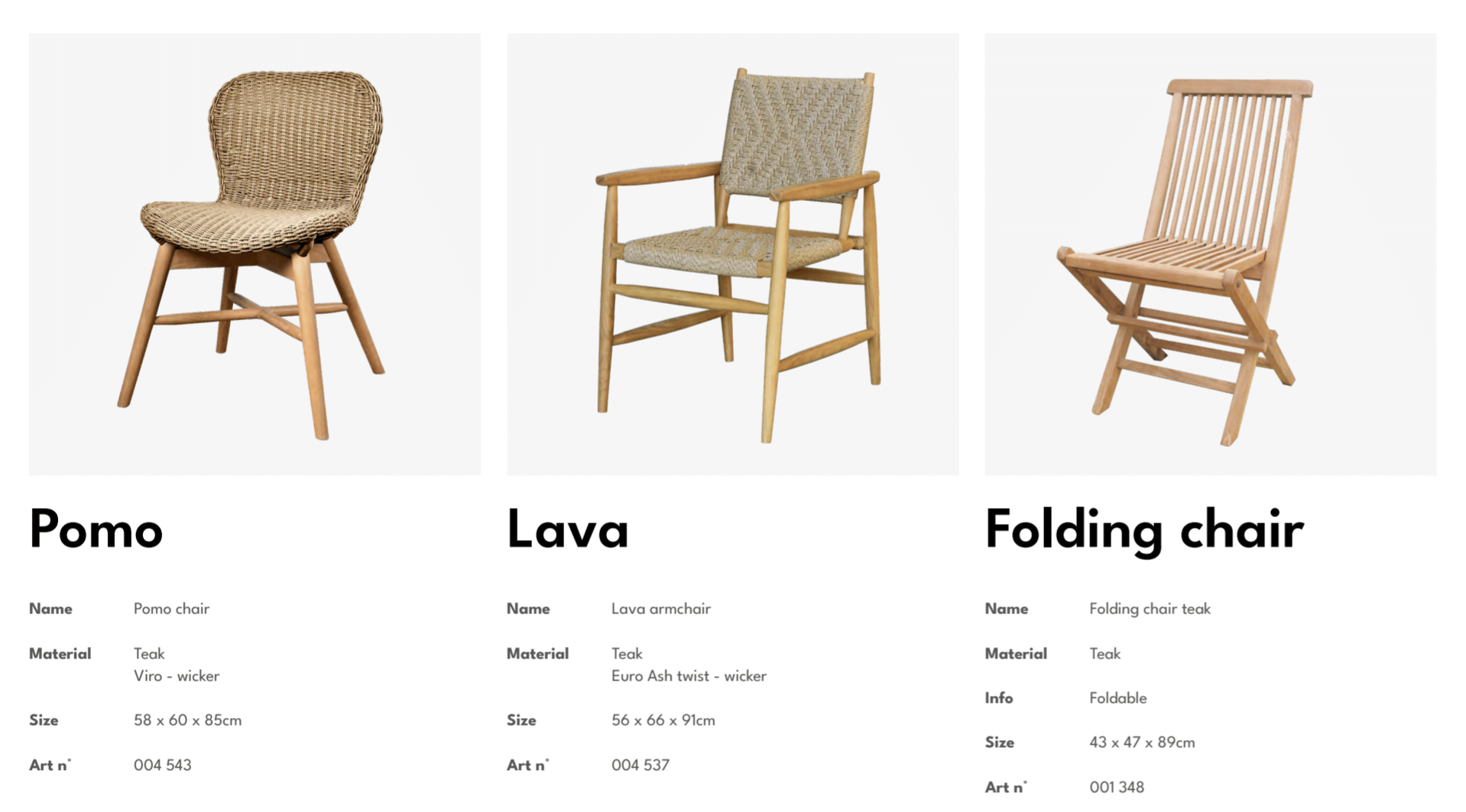Outdoor chair